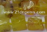 CNG6813 15.5 inches 8*12mm - 10*16mm nuggets yellow opal beads