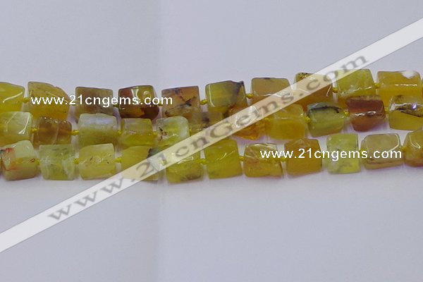 CNG6813 15.5 inches 8*12mm - 10*16mm nuggets yellow opal beads