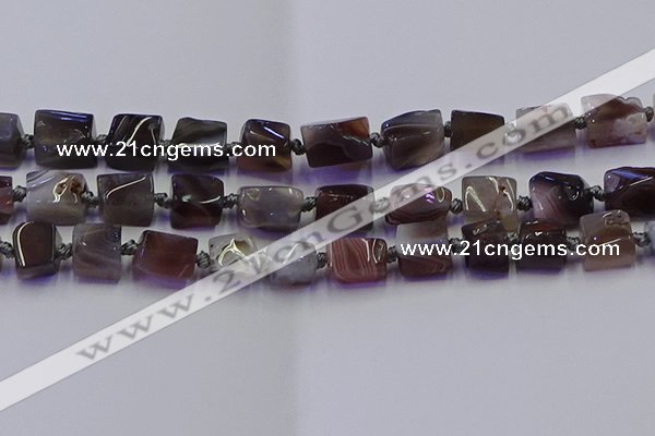 CNG6815 15.5 inches 5*8mm - 8*12mm nuggets botswana agate beads