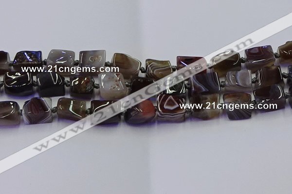 CNG6816 15.5 inches 8*12mm - 10*16mm nuggets botswana agate beads