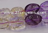 CNG6860 15.5 inches 12*16mm - 13*18mm nuggets amethyst & citrine beads