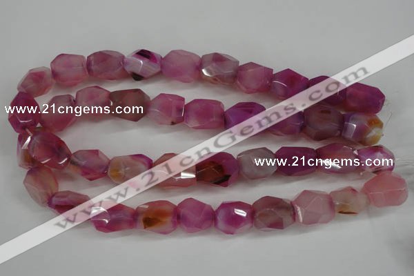 CNG687 15.5 inches 15*18mm - 18*20mm faceted nuggets agate beads