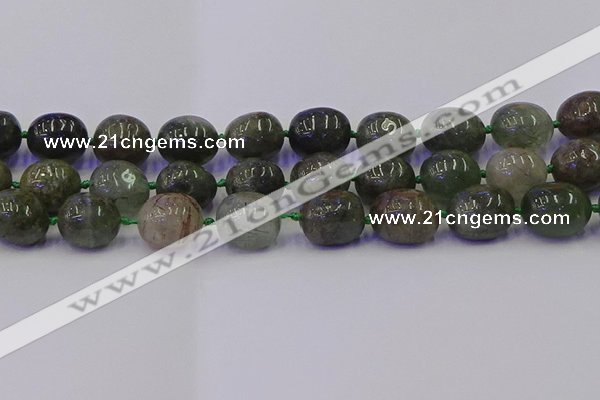 CNG6872 12*16mm - 13*18mm nuggets green rutilated quartz beads