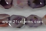 CNG688 15.5 inches 15*18mm - 18*20mm faceted nuggets agate beads