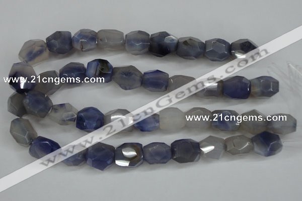 CNG689 15.5 inches 15*18mm - 18*20mm faceted nuggets agate beads