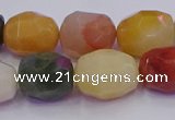 CNG6890 12*16mm - 13*18mm faceted nuggets mixed rutilated quartz beads