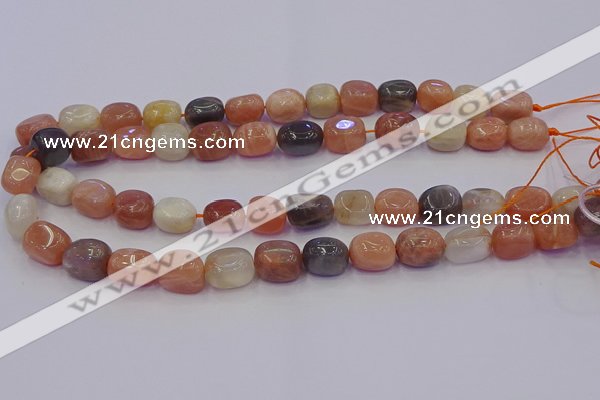 CNG6896 15.5 inches 8*12mm - 10*14mm nuggets mixed moonstone beads