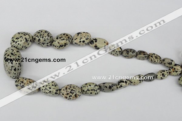 CNG69 15.5 inches 10*16mm - 25*35mm nuggets dalmatian jasper beads