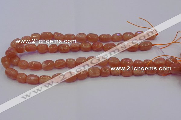 CNG6900 15.5 inches 8*12mm - 10*14mm nuggets moonstone beads