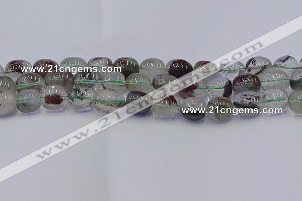 CNG6913 15.5 inches 13*18mm - 15*20mm nuggets green phantom quartz beads