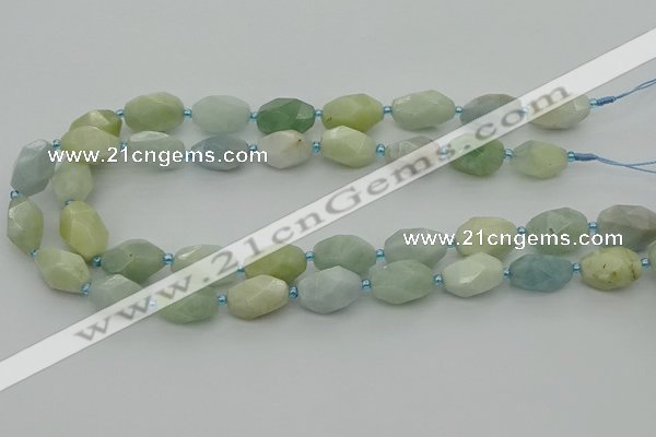 CNG6919 15.5 inches 12*16mm - 13*18mm faceted nuggets aquamarine beads