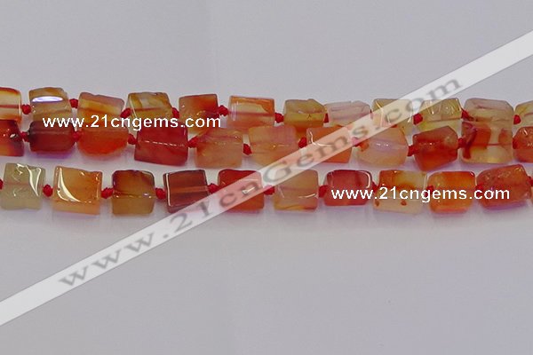 CNG6932 15.5 inches 5*8mm - 8*12mm nuggets red agate beads