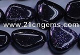 CNG694 15.5 inches 13*18mm - 15*16mm freeform blue goldstone beads