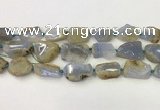 CNG6948 15.5 inches 18*20mm - 22*30mm freeform blue chalcedony beads