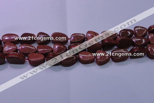 CNG695 15.5 inches 13*18mm - 15*16mm freeform goldstone beads