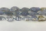 CNG6950 15.5 inches 18*20mm - 22*30mm freeform blue chalcedony beads