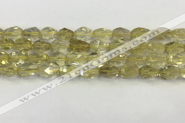 CNG6954 10*14mm - 12*16mm faceted nuggets lemon quartz beads