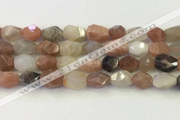 CNG6967 12*14mm - 13*18mm faceted nuggets mixed moonstone beads