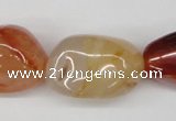 CNG70 15.5 inches 13*18mm - 25*35mm nuggets red agate gemstone beads