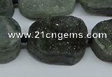 CNG7028 15.5 inches 20*28mm - 25*35mm freeform druzy agate beads