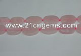 CNG7051 15.5 inches 25*35mm - 30*45mm freeform rose quartz beads