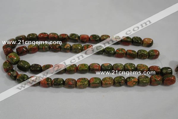 CNG708 15.5 inches 10*14mm nuggets unakite beads wholesale