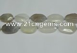 CNG7081 15.5 inches 25*35mm - 35*45mm faceted freeform agate beads