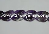 CNG7089 15.5 inches 25*35mm - 35*45mm faceted freeform amethyst beads