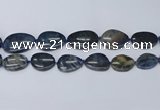 CNG7116 15.5 inches 20*25mm - 30*40mm freeform blue dumortierite beads