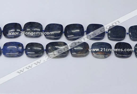 CNG7117 15.5 inches 20*25mm - 25*30mm freeform blue dumortierite beads