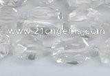 CNG7130 15.5 inches 6*10mm - 10*14mm faceted nuggets white crystal beads