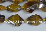 CNG7139 6*10mm - 10*14mm faceted nuggets yellow tiger eye beads