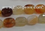 CNG714 15.5 inches 10*14mm nuggets red agate beads wholesale