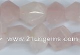 CNG7145 15.5 inches 8*12mm - 13*18mm faceted nuggets rose quartz beads