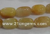 CNG717 15.5 inches 10*16mm nuggets yellow jade beads wholesale