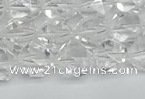 CNG7211 15.5 inches 8mm faceted nuggets white crystal beads