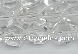 CNG7213 15.5 inches 12mm faceted nuggets white crystal beads