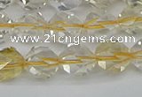 CNG7231 15.5 inches 8mm faceted nuggets citrine gemstone beads