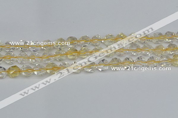 CNG7232 15.5 inches 10mm faceted nuggets citrine gemstone beads