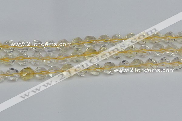 CNG7233 15.5 inches 12mm faceted nuggets citrine gemstone beads