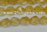 CNG7236 15.5 inches 8mm faceted nuggets citrine beads wholesale