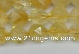 CNG7237 15.5 inches 10mm faceted nuggets citrine beads wholesale