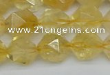 CNG7238 15.5 inches 12mm faceted nuggets citrine beads wholesale