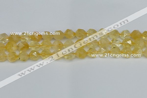 CNG7238 15.5 inches 12mm faceted nuggets citrine beads wholesale