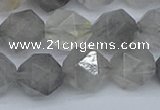 CNG7252 15.5 inches 10mm faceted nuggets cloudy quartz beads