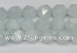 CNG7260 15.5 inches 6mm faceted nuggets aquamarine beads