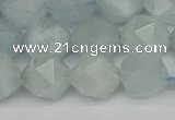 CNG7262 15.5 inches 10mm faceted nuggets aquamarine beads