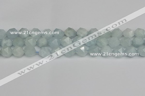 CNG7263 15.5 inches 12mm faceted nuggets aquamarine beads