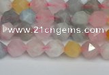 CNG7265 15.5 inches 6mm faceted nuggets morganite beads