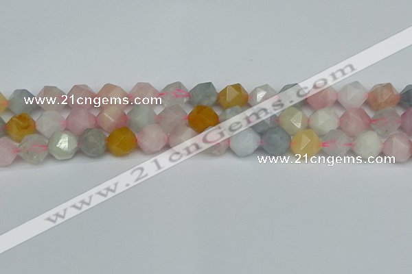 CNG7268 15.5 inches 12mm faceted nuggets morganite beads